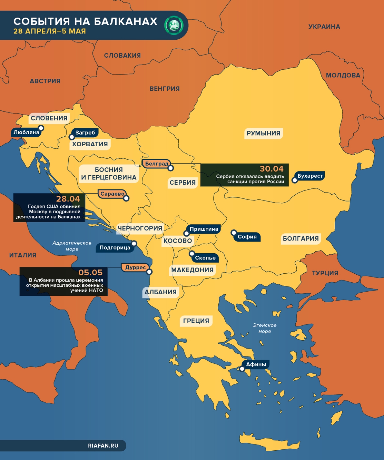 Подрывная деятельность, солдаты НАТО и санкции против РФ — что происходило на Балканах