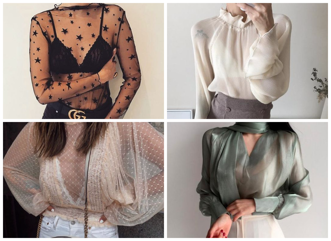 Прозрачные блузки: как и с чем носить горячий тренд осени