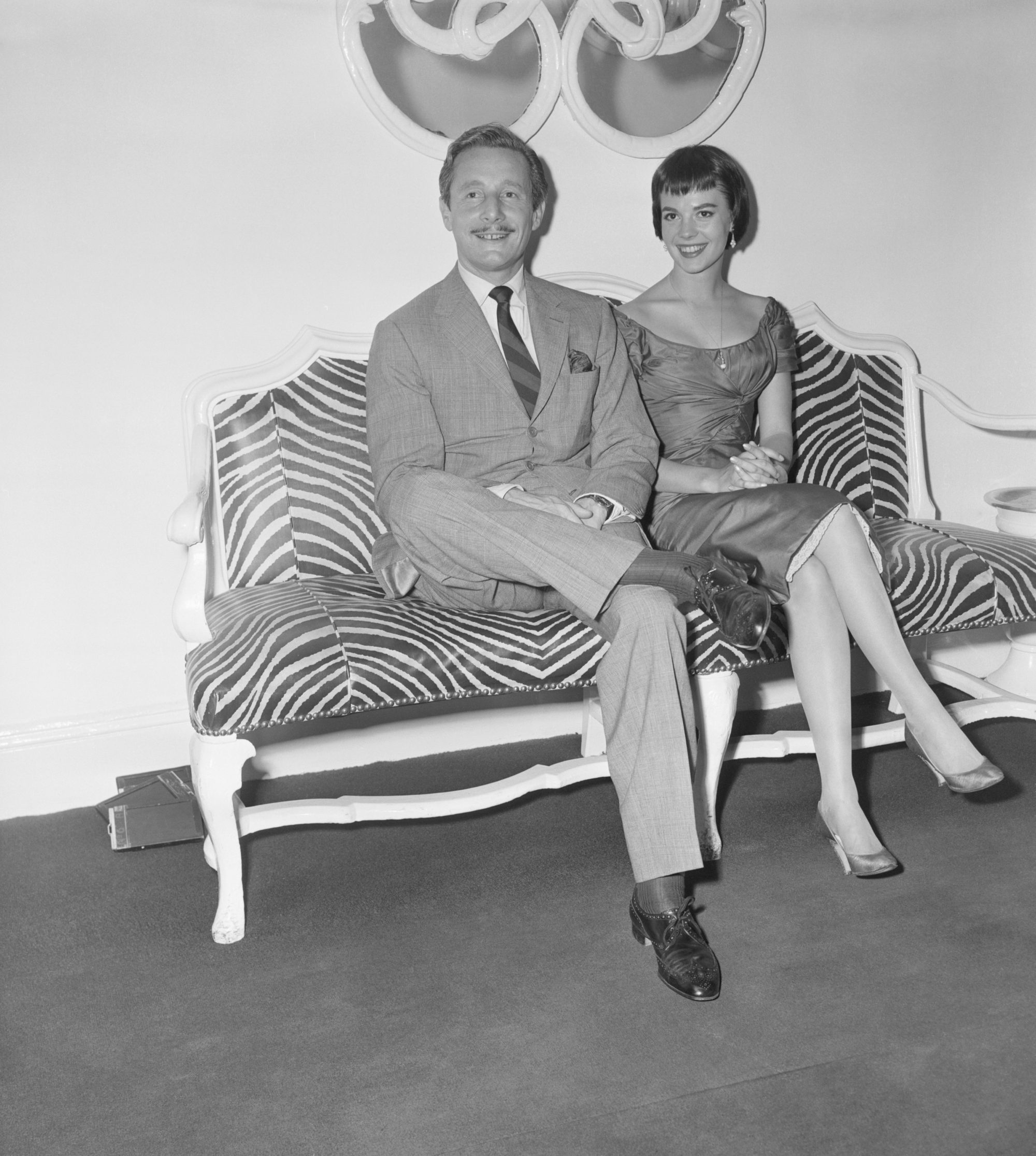 Олег Кассини с актрисой Натали Вуд в клубе «Эль Марокко», 1956 год.
