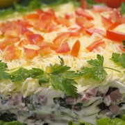 Потрясающе Вкусный САЛАТ ТОРТ. Весь Секрет в заправке! 