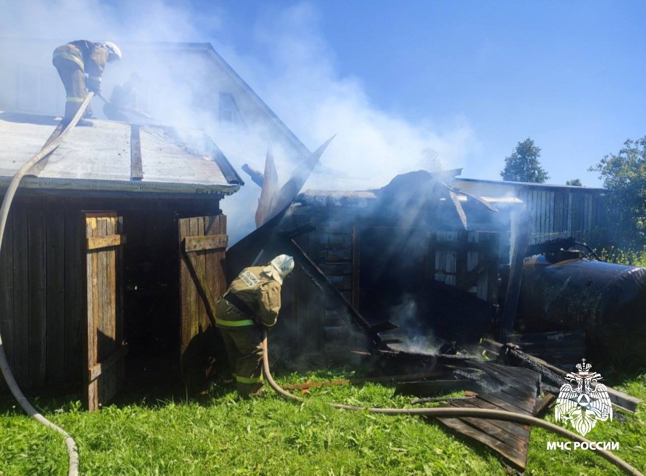 В Тверской области в очередной раз загорелась баня