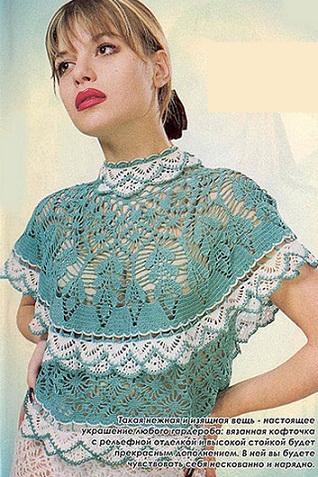 Кофта с круглой кокеткой