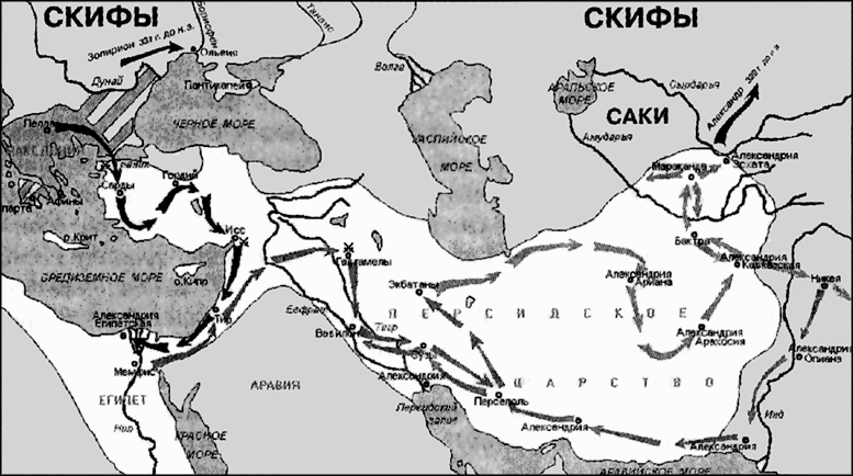 Скифский поход дария карта