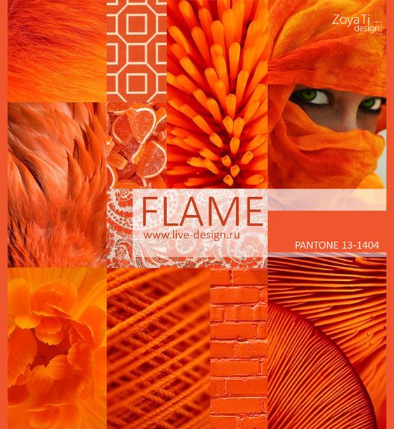 Flame pantone color trend for spring 2017