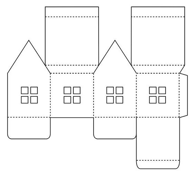 Новогодний домик из картона своими руками: пошаговый мастер-класс + шаблоны сделать, можно, домика, чтобы, из картона, домики, будет, новогодний, вы можете, нанесите, домик, детали, руками, а также, используйте, своими, сгиба, линии, картона, могут