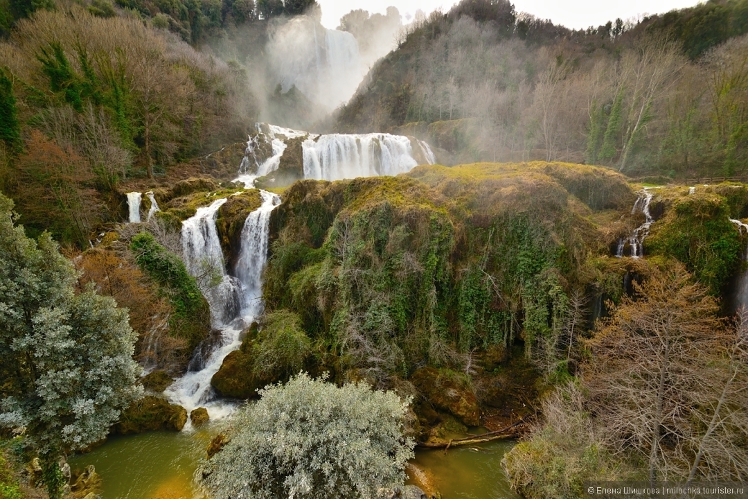 «Зелёное сердце» и мраморный водопад в Италии