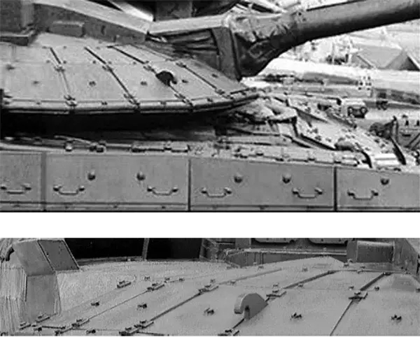 Башенные модули динамической защиты «Кактус» на танке «Чёрный орёл»