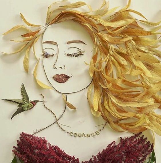 Оказывается творить шедевры можно из чего угодно, даже из листьев и цветов! handmake,поделки для сада,поделки своими руками,разное