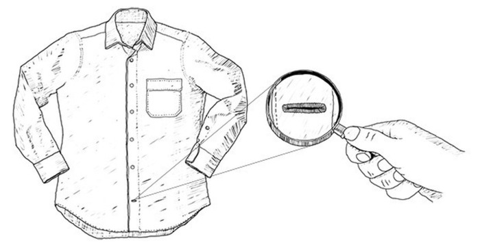 В большинстве моделей мужских рубашек нижняя петля горизонтальная / Фото: pikabu.ru