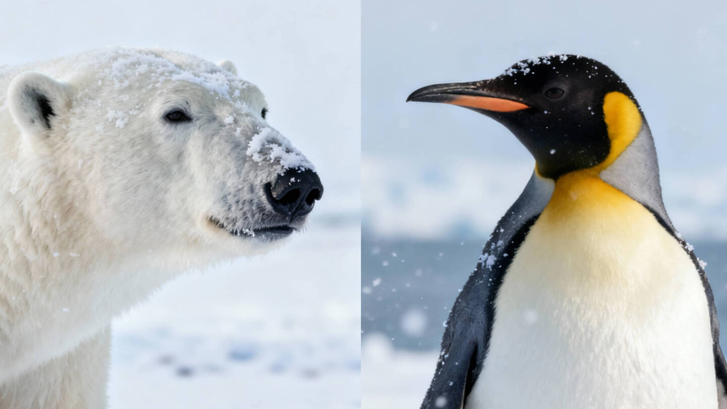 Пингвины, медведи