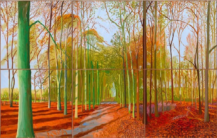 Пейзажи Йоркшира.Woldgate Woods. (2006). Автор: David Hockney.