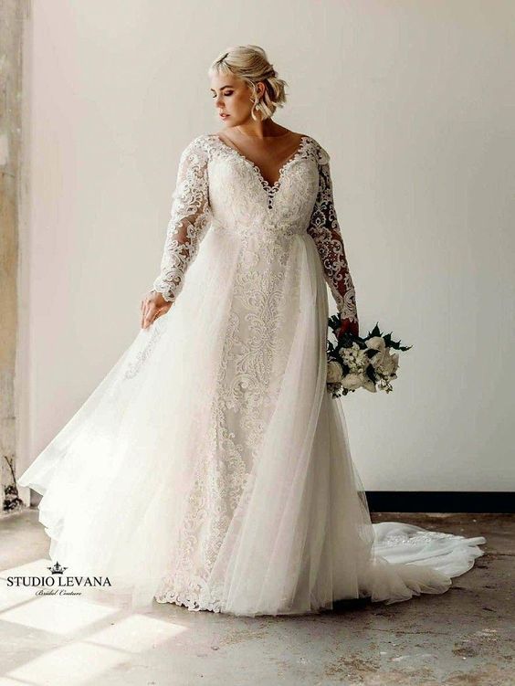 Модные свадебные платья для девушек с пышными формами мода,мода и красота,свадебная мода