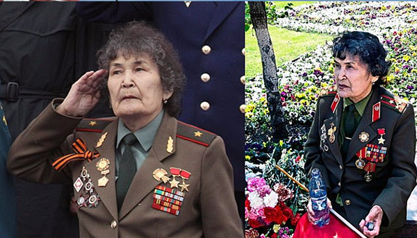 через 2 года та же женщина предстала на фото в звании генерала-майора
