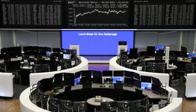 The German share price index DAX graph is pictured at the stock exchange in Frankfurt, Germany, March 22, 2021. REUTERS/Staff