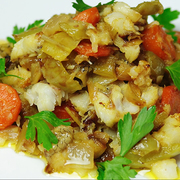Рыба с овощами на сковороде - вкуснейшая!