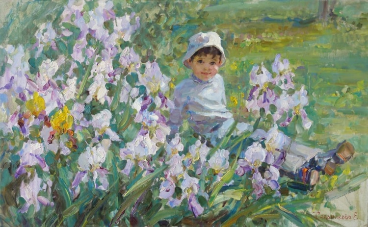 Художник Елена Сальникова. Про Мишкины яблоки 