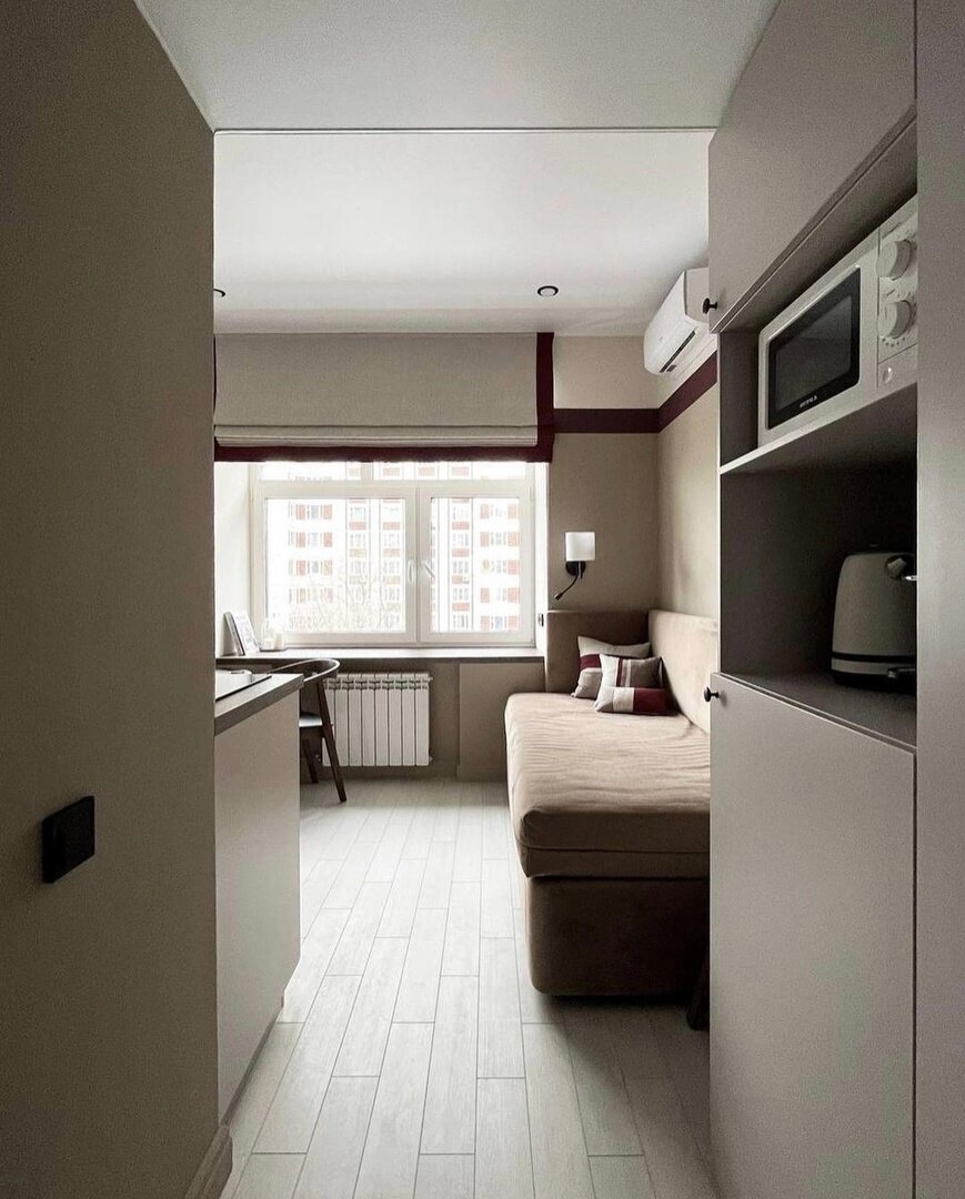 Полностью соответствующая современности квартира с жилой площадью всего 9 квадратных метров идеи для дома,интерьер и дизайн