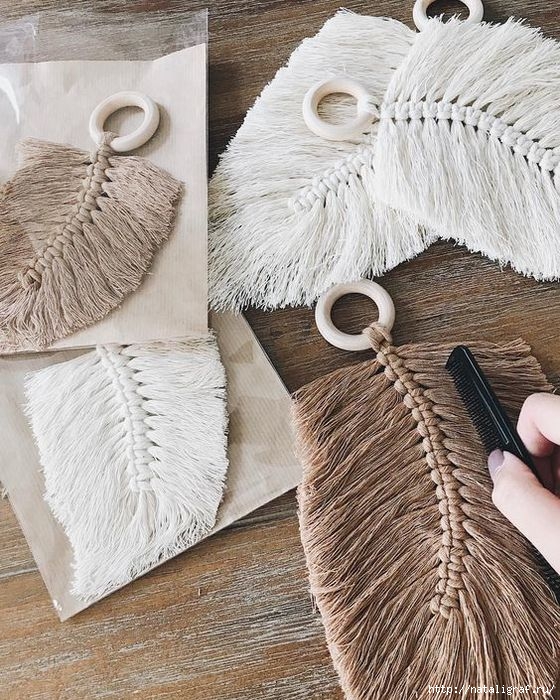 Делаем перья из ниток Делаем перья из ниток креатив