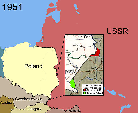 Почему в 1951 году Польша и СССР обменялись территориями?