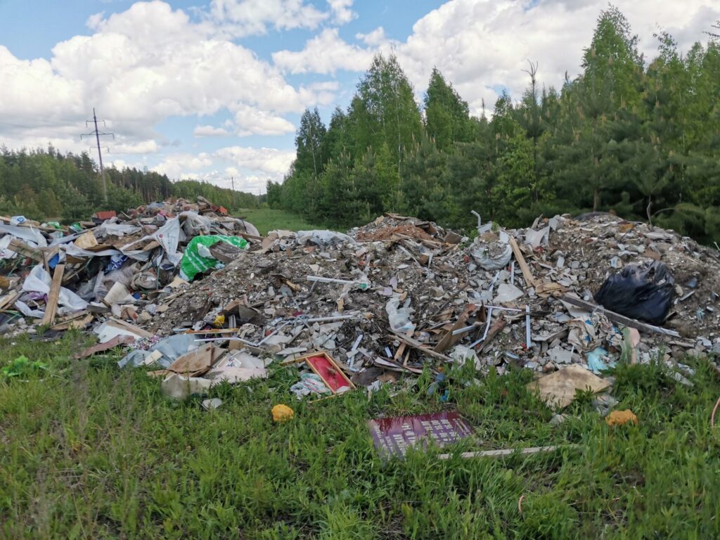 Под Рязанью нашли свалку со строительным мусором из поликлиники № 14