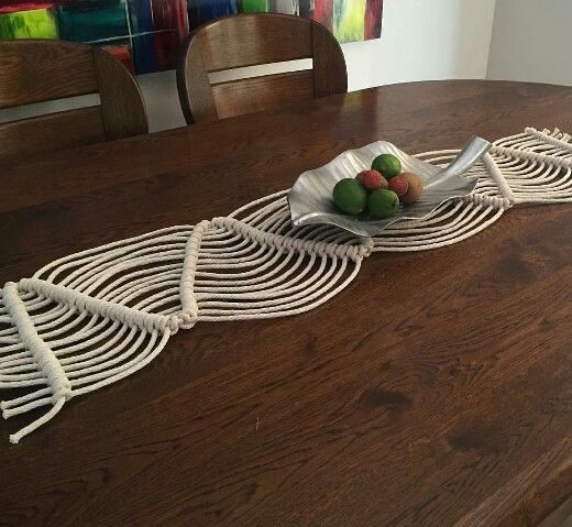 Оригинальные дорожки макраме на стол Оригинальные дорожки макраме на стол идеи