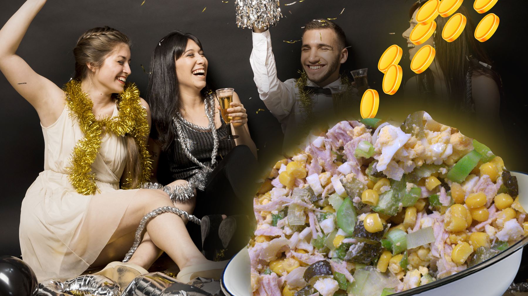 Мандарины оливье. Оливье и шампанское на новый год. Новый год шампанское салат. Оливье «шампань». Оливье и мандарины.