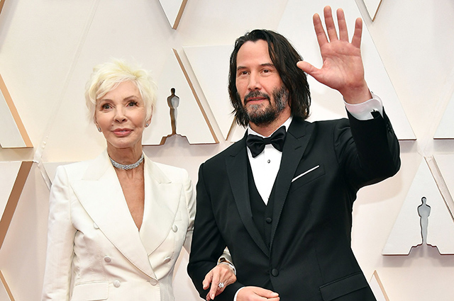 Оскар-2020: Киану Ривз с матерью Патрисией Тейлор на красной дорожке