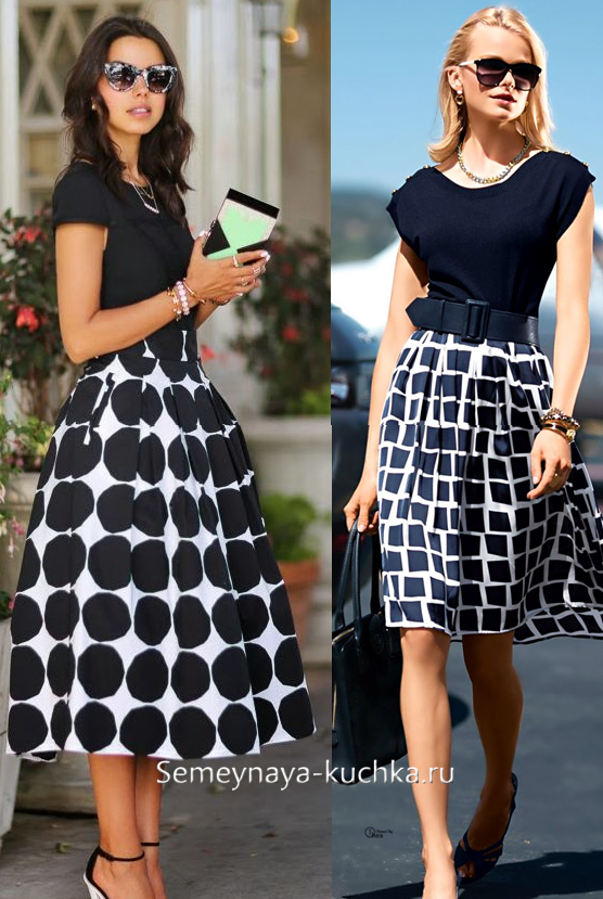 офисная летняя юбка