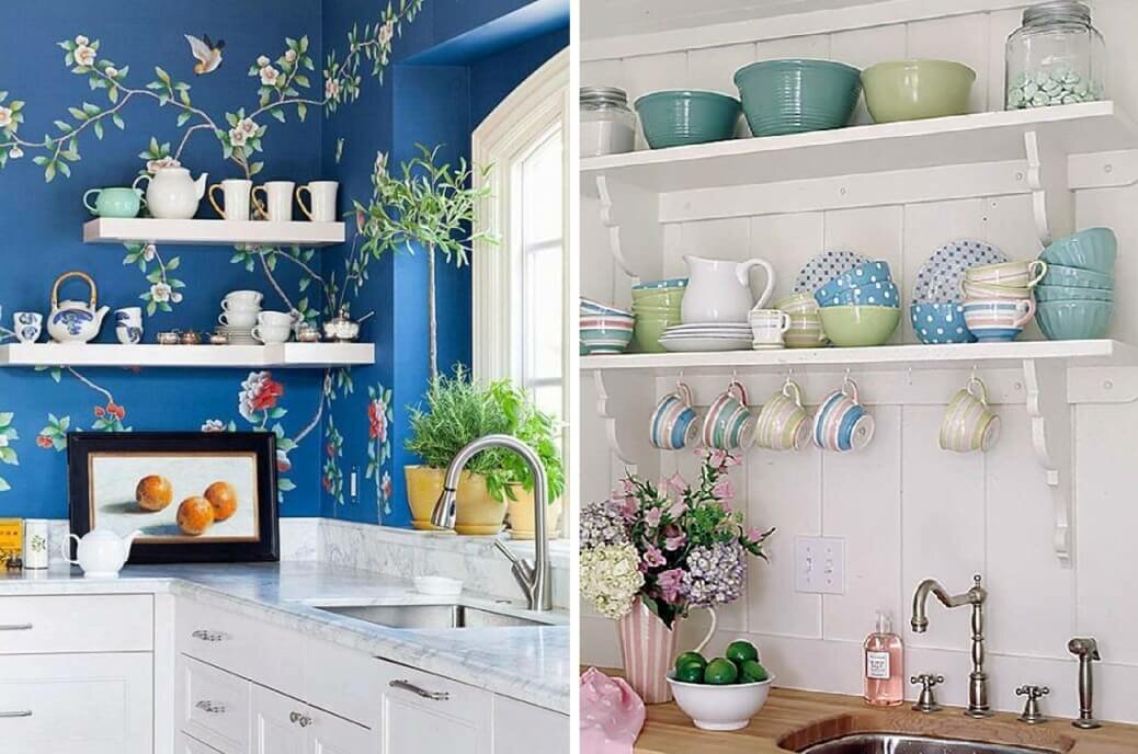 Чем украсить открытые стеллажи и полки на кухне: идеи и фото! идеи для дома,интерьер и дизайн
