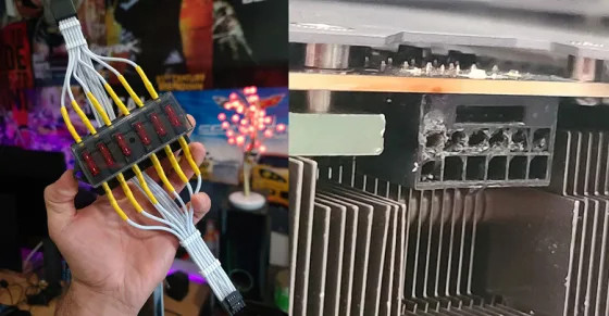 Такая GeForce RTX 4090 точно не сгорит. Пользователь подключил питание видеокарты через автомобильные предохранители, чтобы предотвратить перегрев разъема