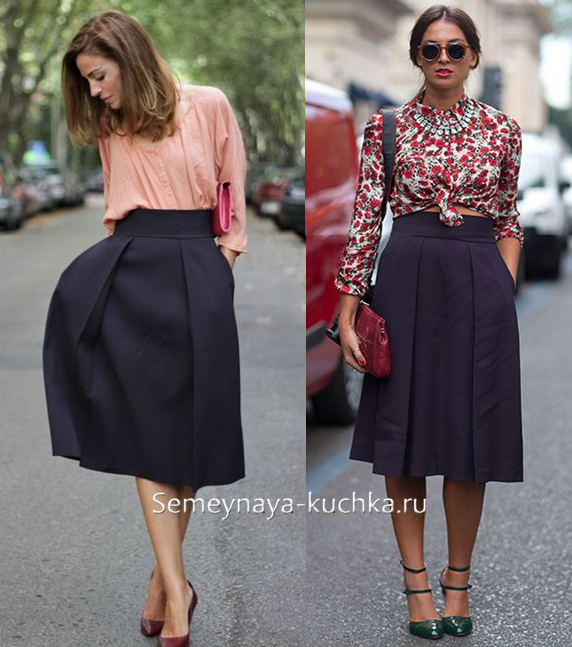 юбка колокол деловая