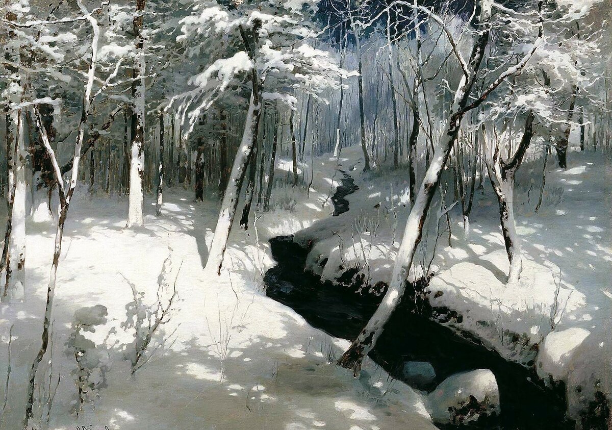 "Ручей в лесу", 1906, холст, масло