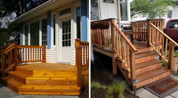 Красивый дизайн крыльца частного дома - фото