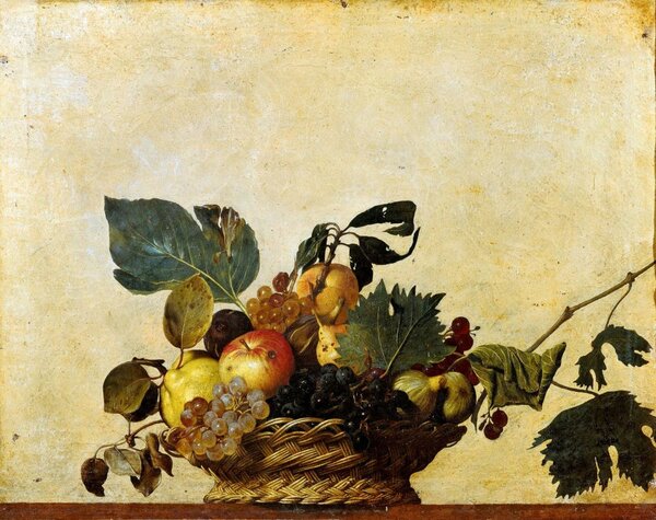 Микеланджело Меризи де Караваджо - Корзина с фруктами, 1594г 