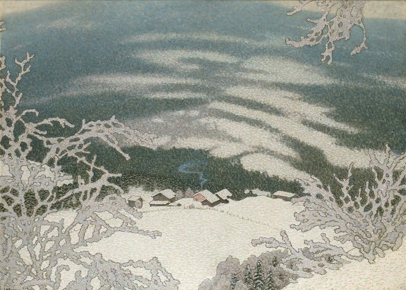Gustaf Fjaestad. Зимний пейзаж. 1913.jpg
