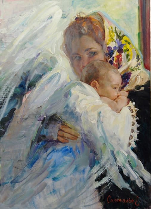 Художник Елена Сальникова. Про Мишкины яблоки 