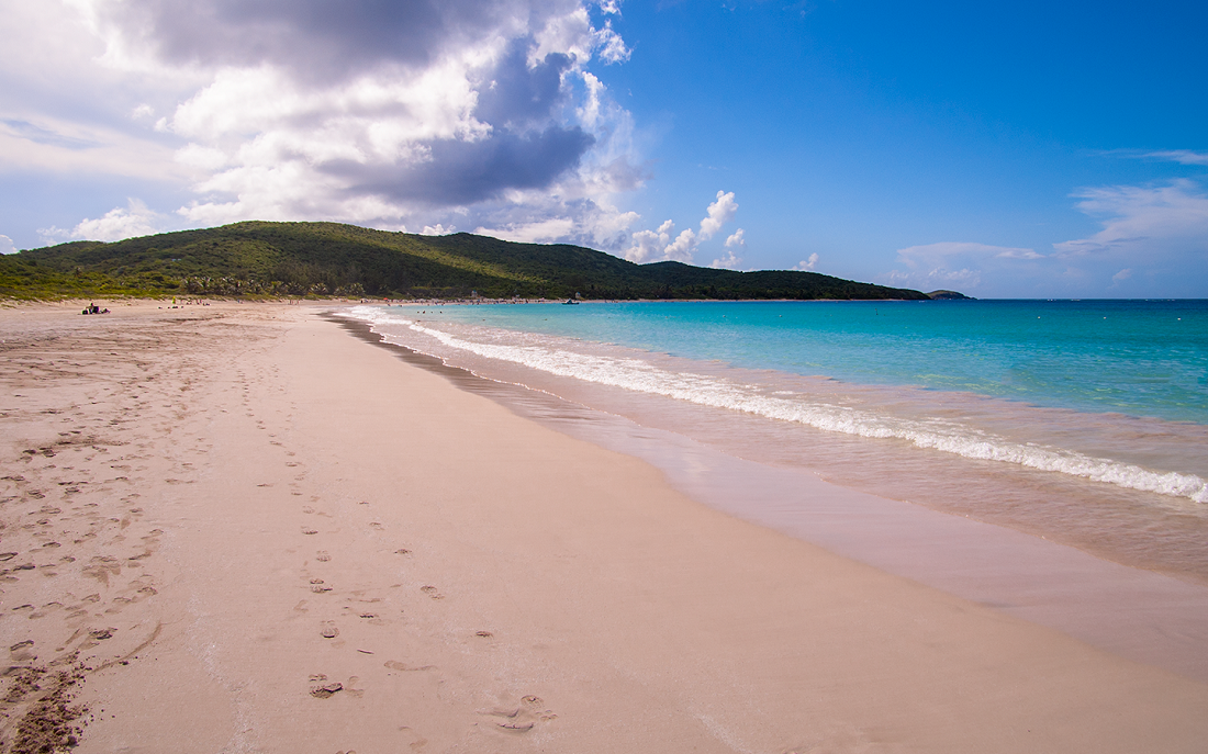 №3. пляж фламенко, остров Кулебра , Пуэрто-Рико. Пляж. Песочный пляж. Blizkey пляж