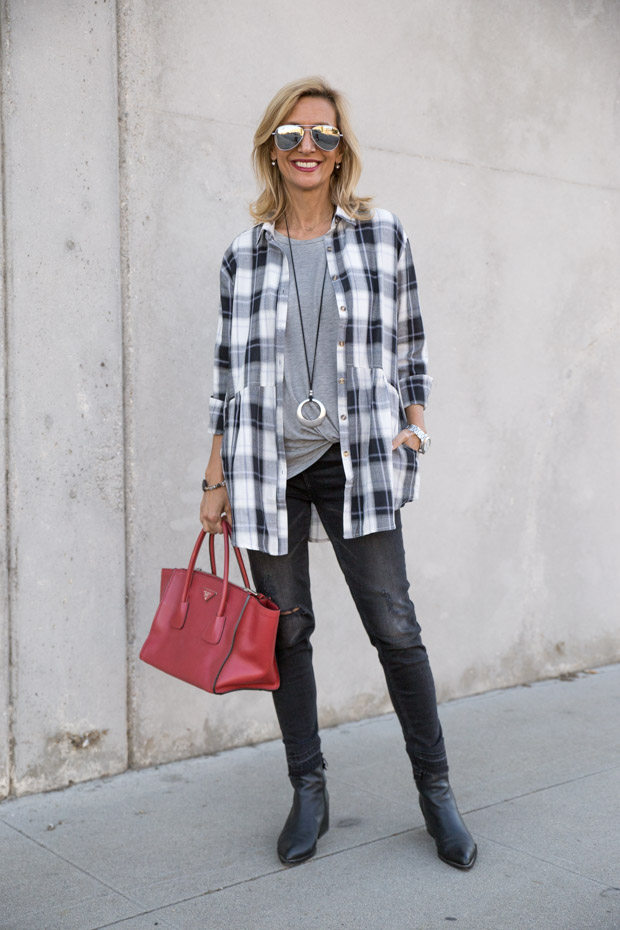 Plaid Shirt For women is a great 2017 fall on trend piece
