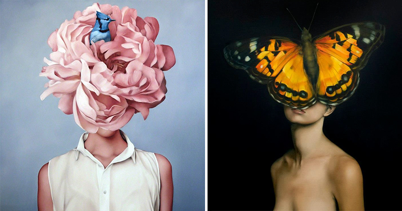 Женщины, цветы и животные: удивительный симбиоз в картинах Эми Джадд