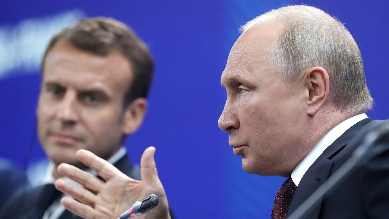 Путин и Макрон осудили деструктивную политику Киева в отношении Донбасса Политика