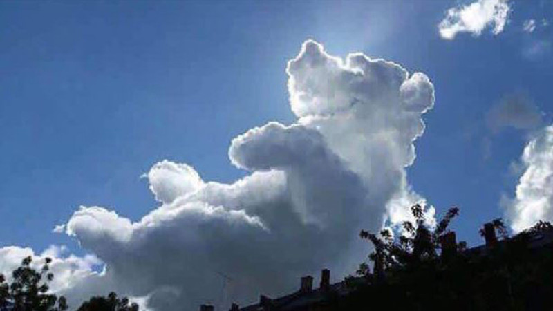 16. Облако "Винни-Пух". Было сфотографировано в июле 2016 года над графством Дорсет в Великобритании. Причудливое облако зависло аккурат над тем местом, где проходило благотворительное мероприятие для детей природные феномены, природные явления