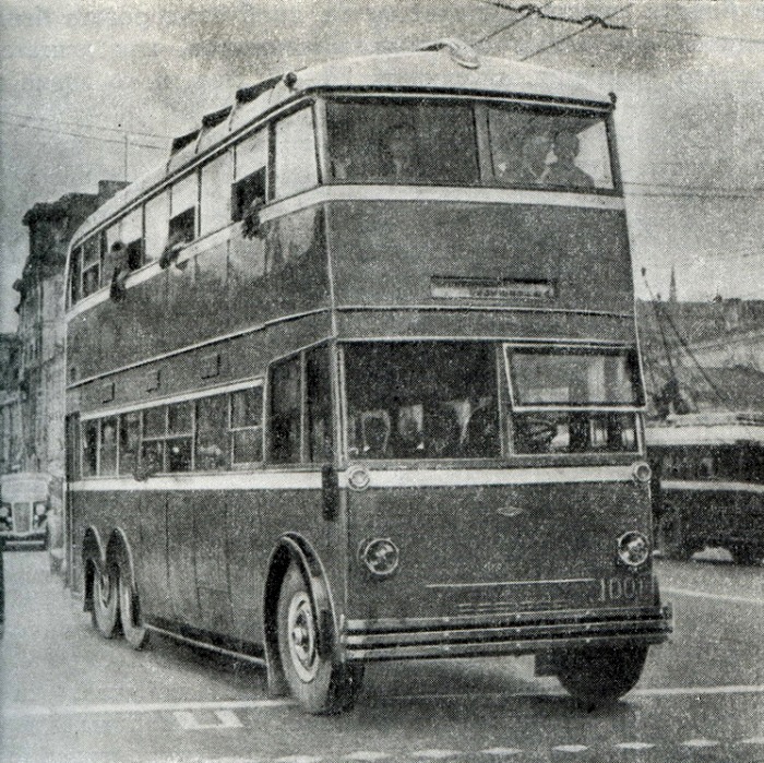 Первый советский двухэтажный автобус, 1938 год. /Фото: livejournal.com