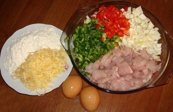 Рецепт очень вкусных и полезных котлет из куриного мяса с овощами и сыром 