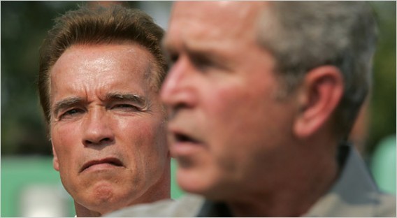 Арнольд Шварцнеггер и Джордж Буш политики, фото, юмор
