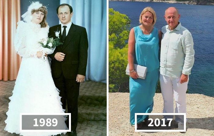 28 лет в браке Любовь, брак, пара, семья, тогда и сейчас, фото