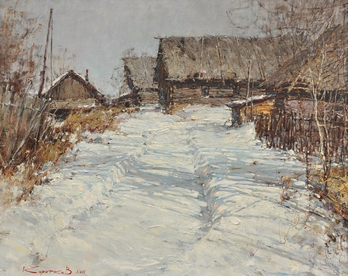 Зима у нас суровая, но до чего же хороша! Художник Коротков Валентин живопись