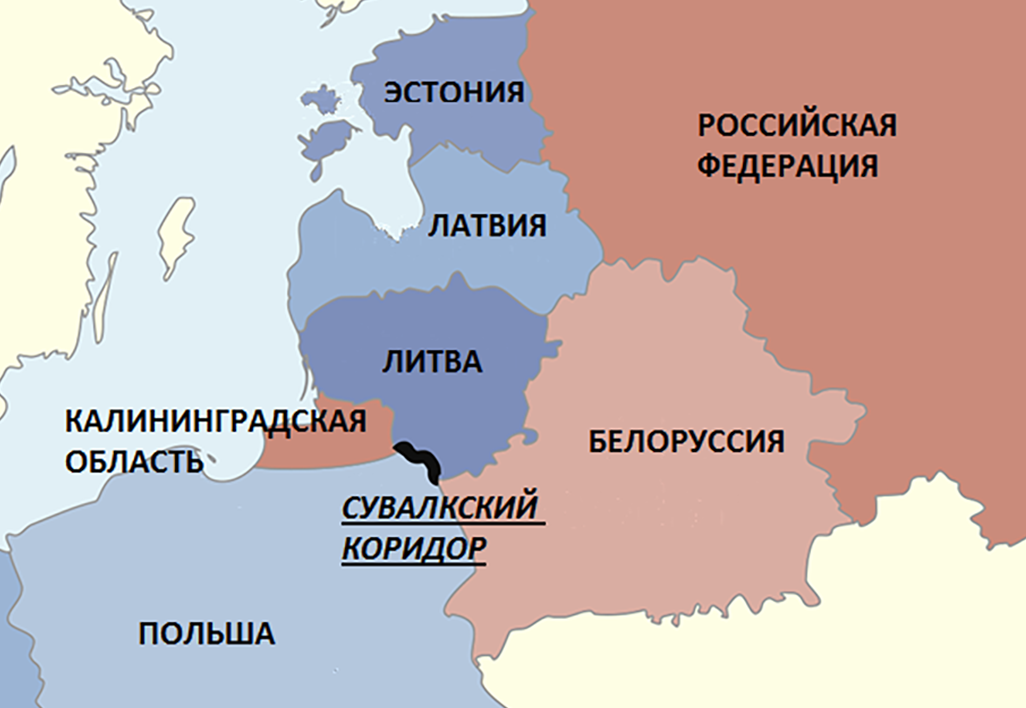 Карта с кем граничит калининград в какими странами