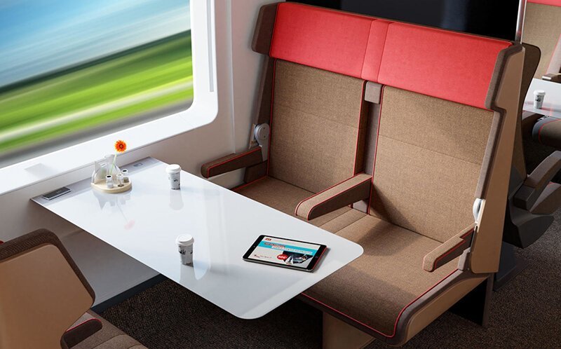 РЖД показали, как будет выглядеть интерьер "Сапсана" изнутри поездка,путешествие