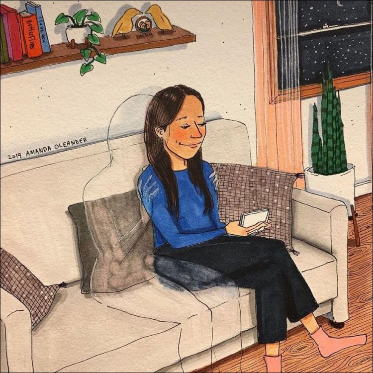 За закрытыми дверями иллюстрации,он и она,семья