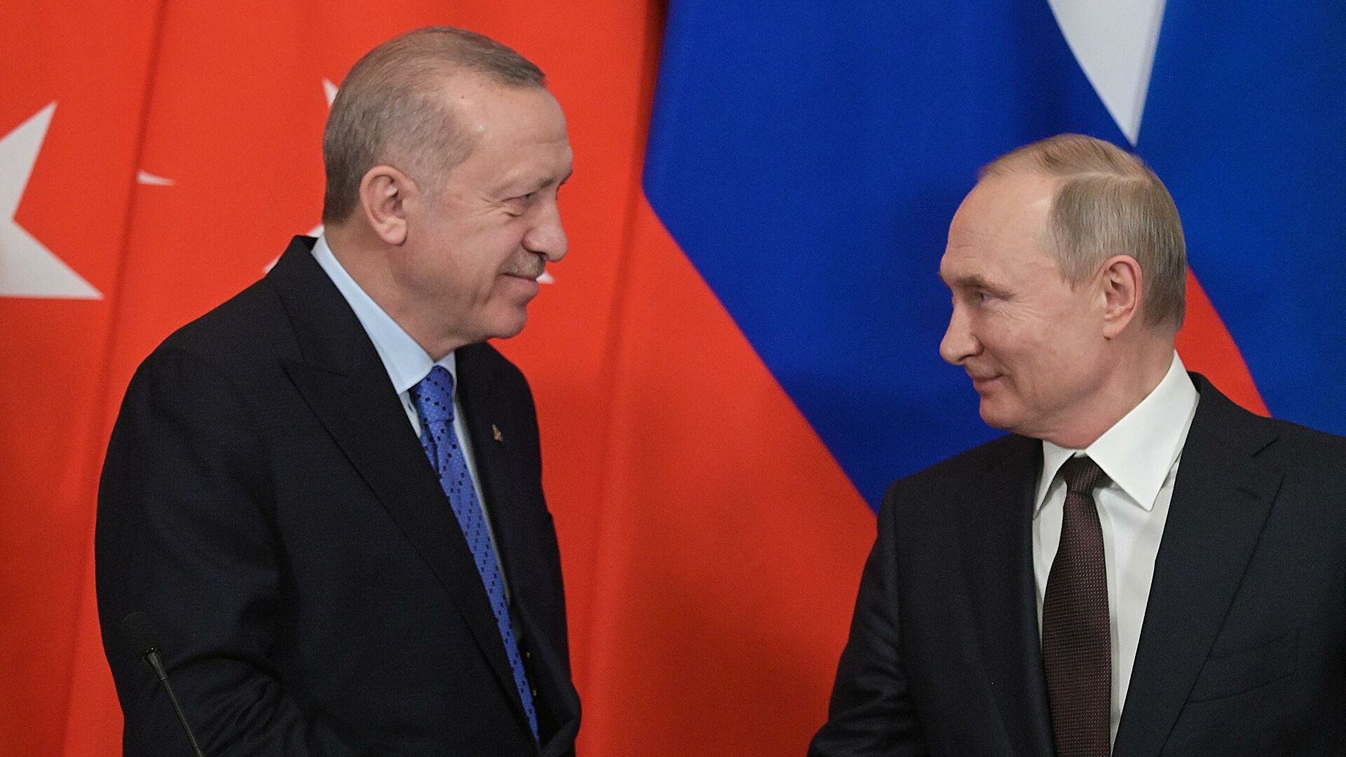 Президент РФ Владимир Путин и президент Турции Реджеп Тайип Эрдоган - РИА Новости, 1920, 23.02.2022